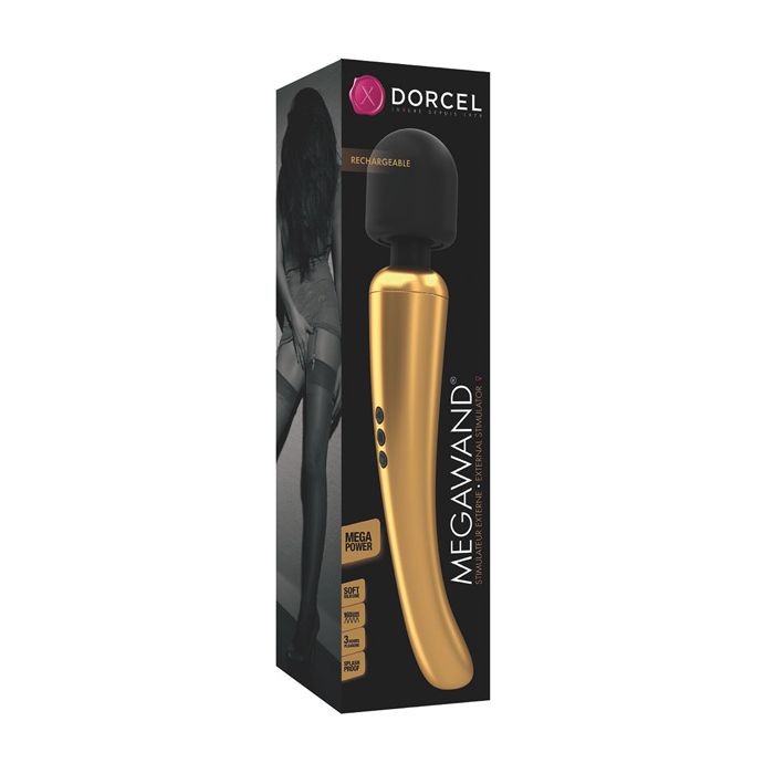 Varita Recargable Dorcel Megawand - Oro
