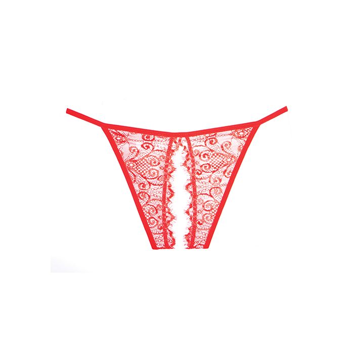 Adore Lace Enchanted Belle Panty Red O/S