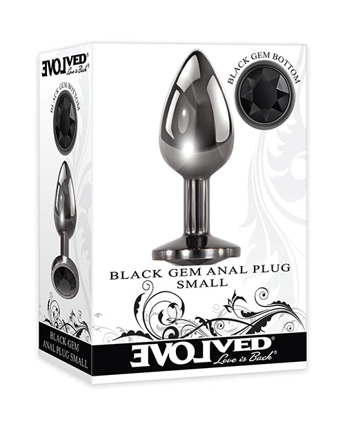 Evolved Black Gem Anal Plug Small Metal Pleasure Toy