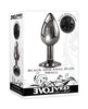 Load image into Gallery viewer, Evolved Black Gem Anal Plug Small Metal Pleasure Toy

