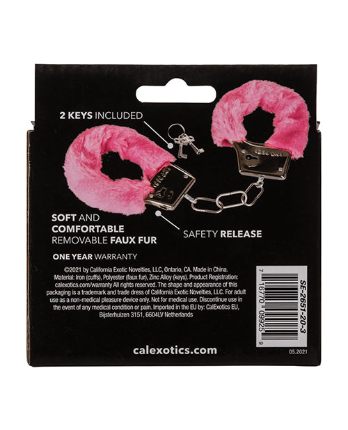 Verspielte pelzige Manschetten - Pink