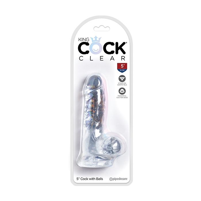 King Cock Clear 5" Cock w/Balls