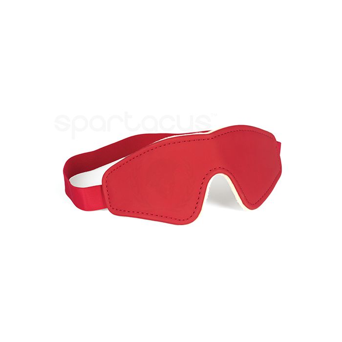 Spartacus PU Blindfold With Plush Lining Elastic Band Red