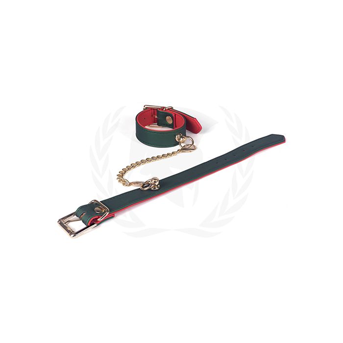 Spartacus PU Beginners Wrist Restraints - Green/Red