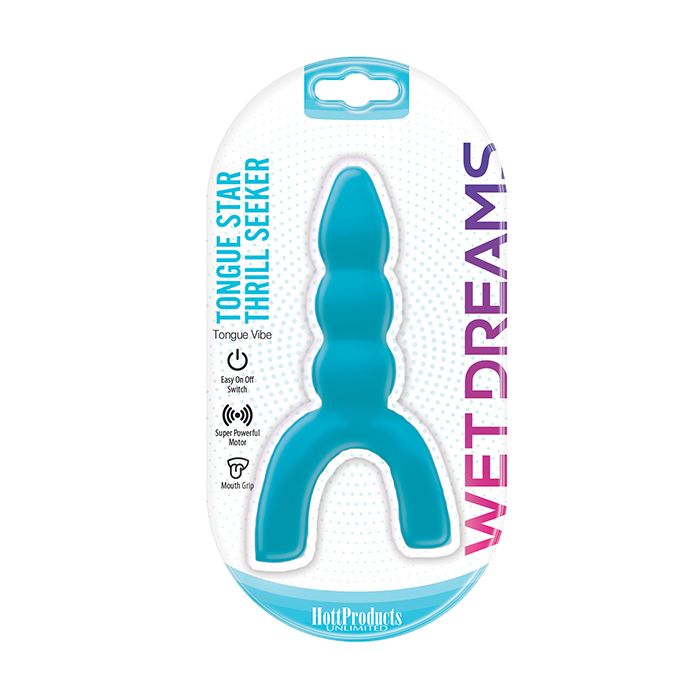 Wet Dreams Tongue Star Thrill Seeker Vibe - Blue