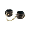 Load image into Gallery viewer, Spartacus Faux Fur Lining Wrist Restraints - Brown Floral Print
