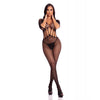 Cargue la imagen en el visor de la galería, Pink Lipstick Amplify Crotchless Bodystocking Black O/S
