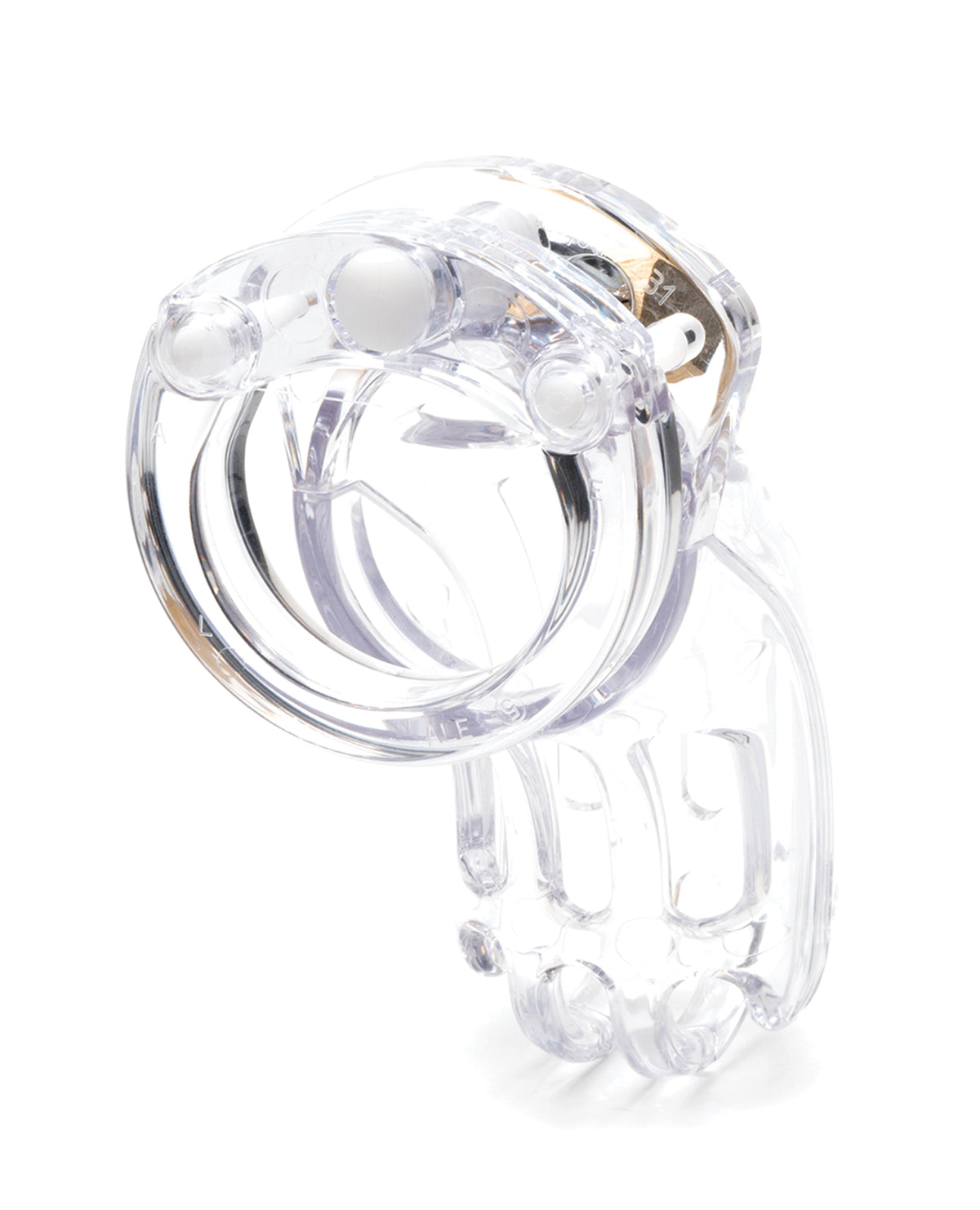 The Curve 3 3/4" Curved Cock Cage & Lock Set - Clear