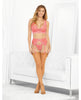 Load image into Gallery viewer, Underwire Bra, Garterbelt, Open Crotch Panty &amp; Hose Coral XL
