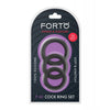 Load image into Gallery viewer, Forto F-61 Liquid 3 Piece Cock Ring Set - Black
