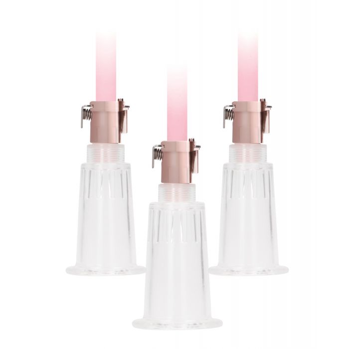 Shots Pumped Clitoral & Nipple Pump Set - Medium Rose Gold