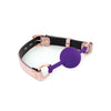 Φόρτωση εικόνας στο πρόγραμμα προβολής Gallery, Spartacus Silicone Gag w/Leather Lining - Pink Snakeskin Micro Fiber
