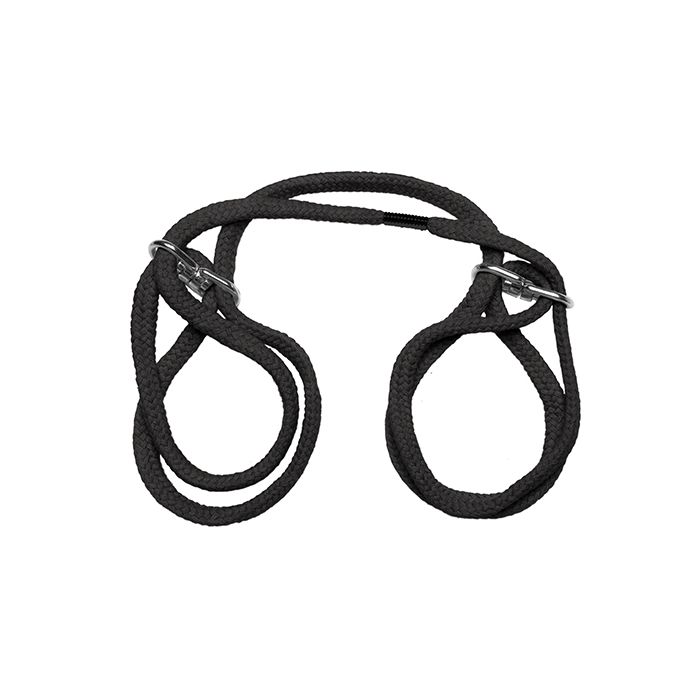 Japanese Style Bondage Wrist or Ankle Cotton Rope - Black