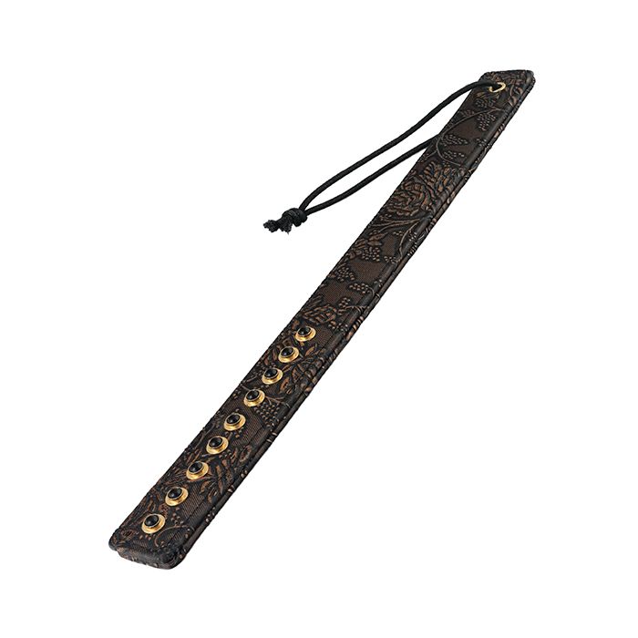 Spartacus paddel med ädelstenar - brun blommig tryckning