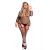 Încărcați imaginea în vizualizatorul Galerie, Pink Lipstick In My Head Net Bodystocking Black QN
