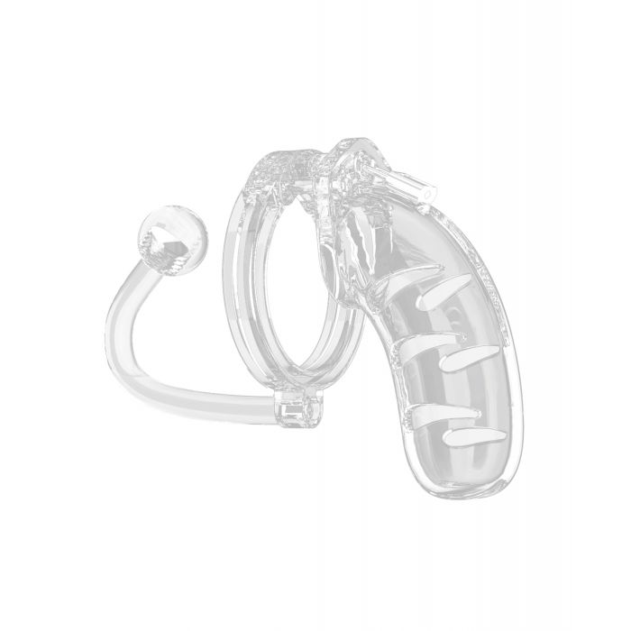 Shots Man Cage 4.5" Cock Cage w/Plug 11 - Clear