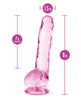 Load image into Gallery viewer, Blush Naturally Yours 8" Crystalline Dildo - Rose

