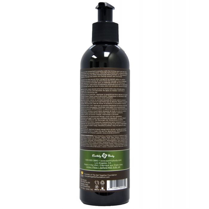 Lotion de massage à la graine de chanvre Earthly Body - 8 oz Guavalava