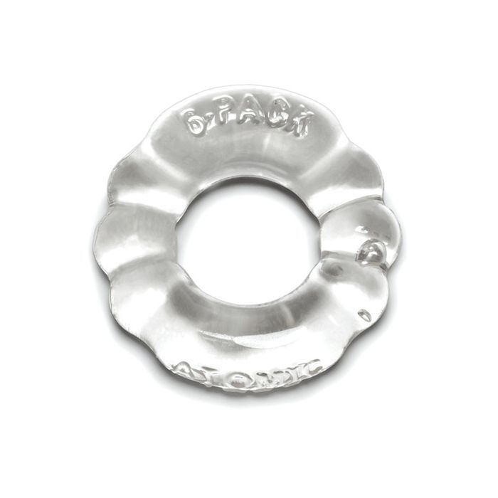 Oxballs Atomic Jock 6-Pack Shaped Cockring - Clear