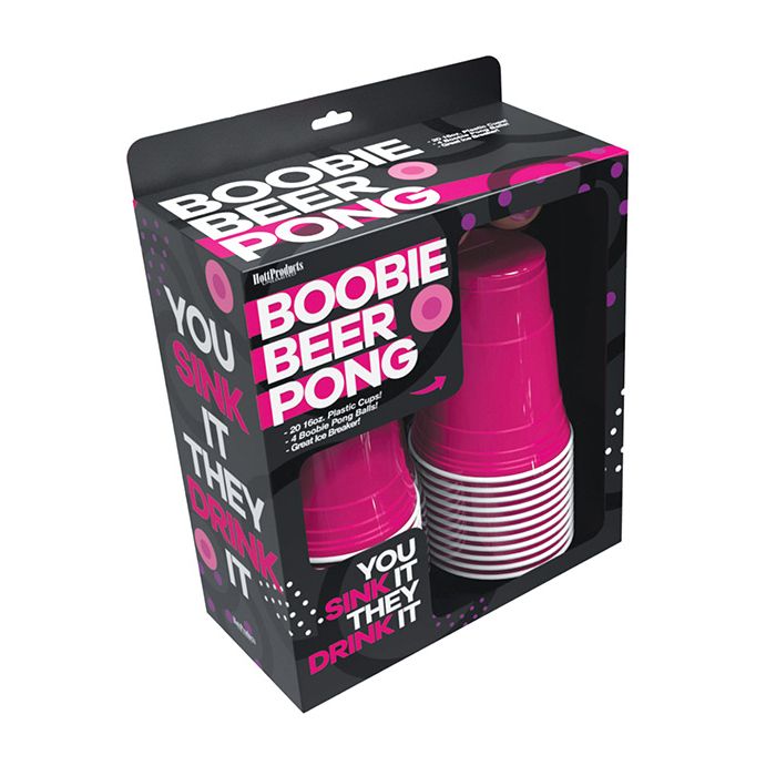 Boobie Beer Pong med muggar och Boobie-bollar