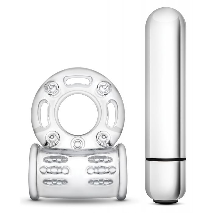 Anillo Vibrador Toro para Pene Blush Stay Hard con 10 Funciones - Transparente