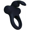 Load image into Gallery viewer, VeDO Frisky Bunny Rechargeable Vibrating Ring - Black Pearl
