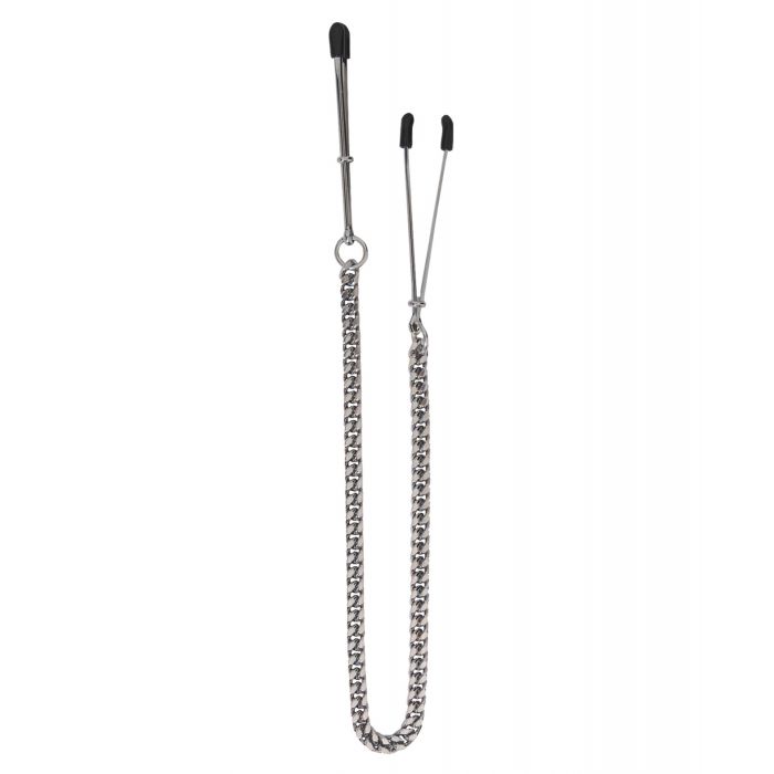 Spartacus Adjustable Tweezer Nipple Clamps w/Jewel Chain