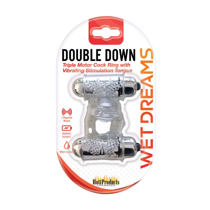 Wet Dreams Double Down Vibrating Cockring w/Bullet