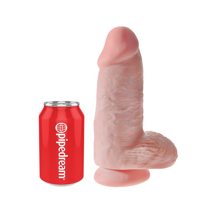 King Cock 9 Inch Chubby Realistic Flesh Dildo For Pleasure