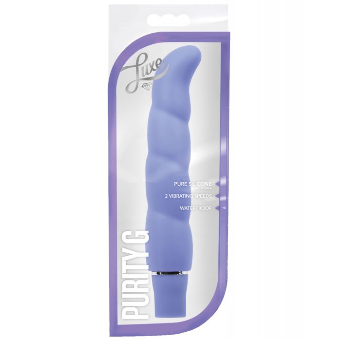 Blush Luxe Purity G Silicone Vibrator Periwinkle Luxury Sex Toy