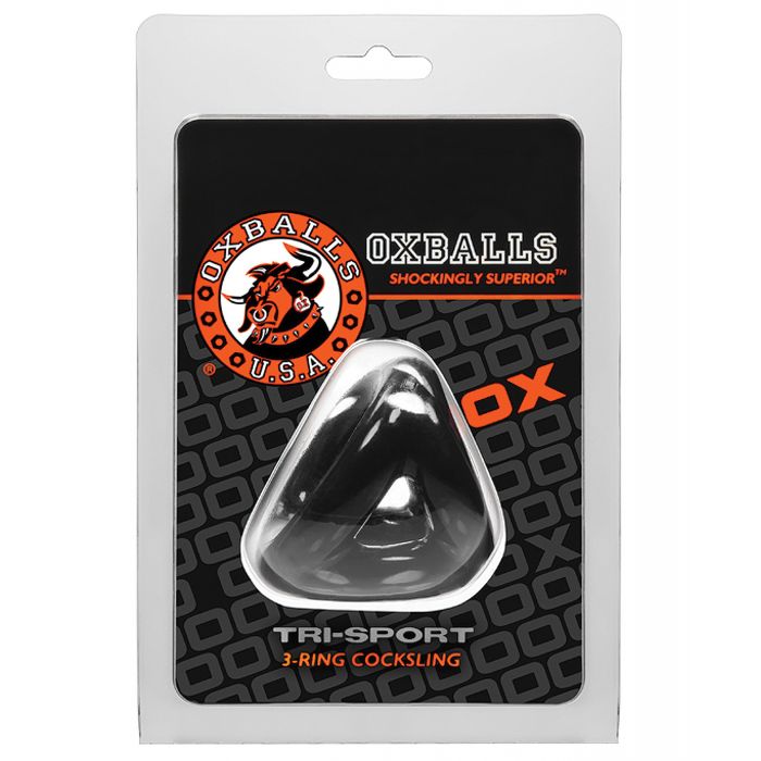 Anillo para pene Oxballs Atomic Jock Tri Sport 3 anillos - Negro