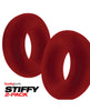 Load image into Gallery viewer, Hunky Junk Stiffy 2 Pack Cockrings - Cherry Ice
