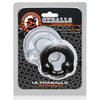 Load image into Gallery viewer, Oxballs Ultraballs Cock Rings - Black/Clear Pack of 2
