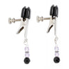Load image into Gallery viewer, Spartacus Adjustable Broad Tip Nipple Clamps w/Purple Beads
