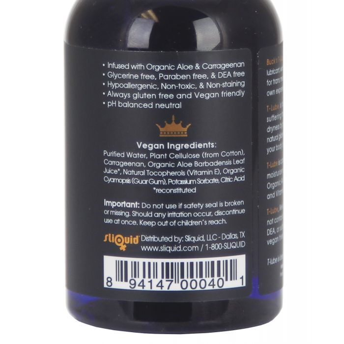 Buck Angel's T-Lube Water Based Lubricant For Trans Men Long Lasting Glide 4.2 Oz