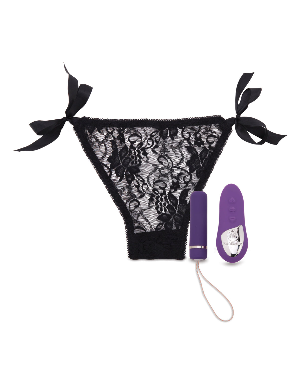 Bala vibradora Nu Sensuelle Pleasure Panty con control remoto 15 funciones - morado