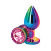 Load image into Gallery viewer, Rear Assets Multicolor Medium Pink Anal Toy Aluminum Chrome Plated Body Safe

