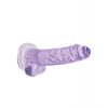 Cargue la imagen en el visor de la galería, Shots RealRock Realistic Crystal Clear 7" Dildo w/Balls - Purple
