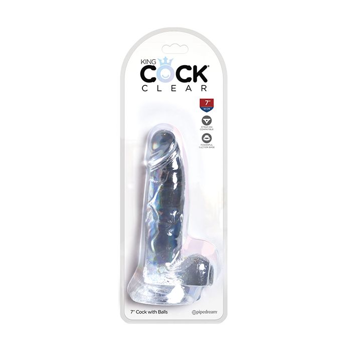 King Cock Clear 7" Cock w/Balls