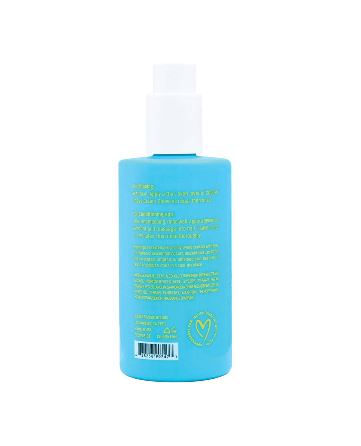 Krem do golenia COOCHY Island Paradise 8 Oz, tropikalny zapach, do okolic bikini i nóg