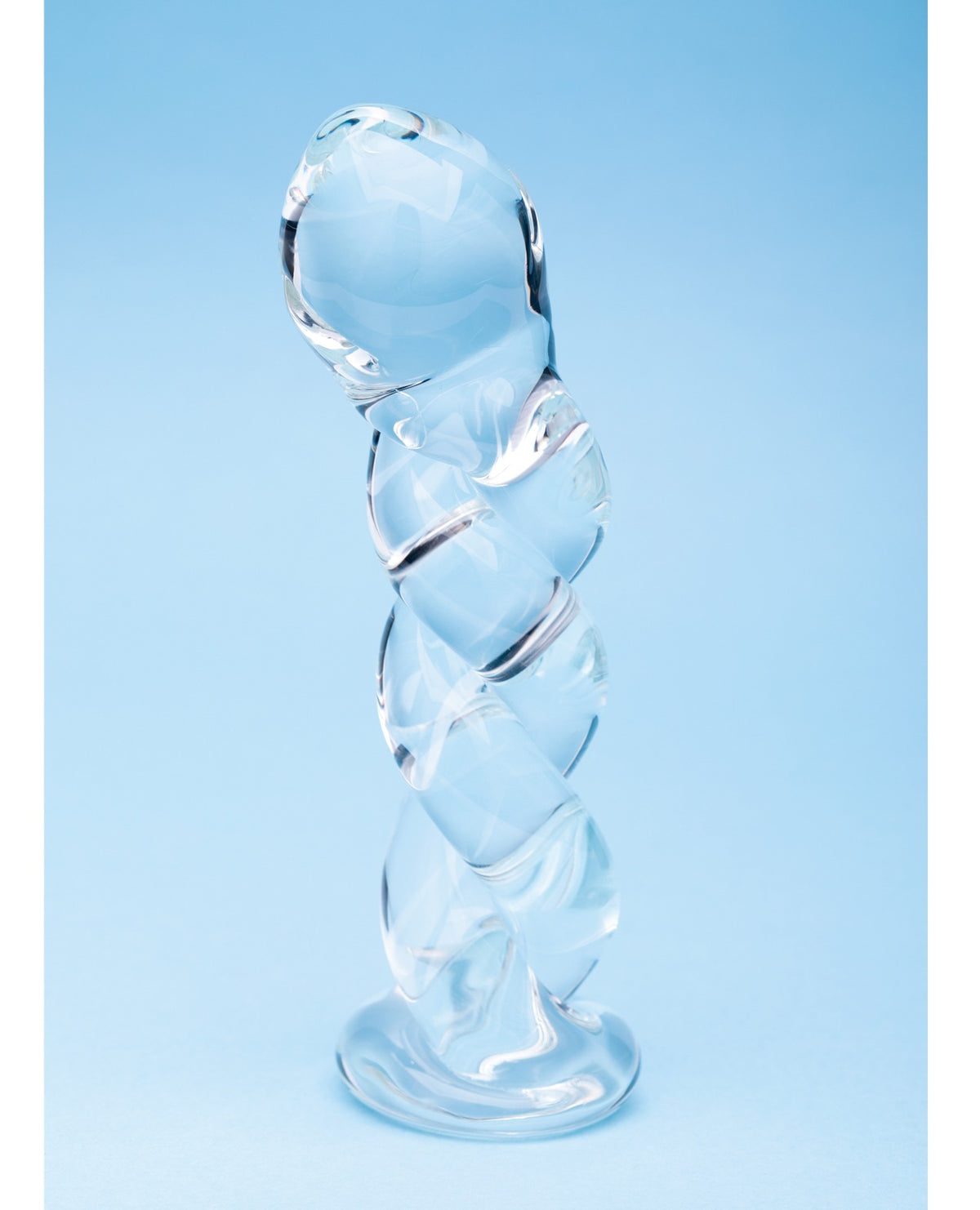 Seraphic Braid Spiral Glass Dildo 5 7 Inch Handblown Borosilicate