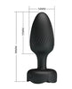 Afbeelding laden in Galerijviewer, Pretty Love Osborn Medium Butt Plug w/Multi Color Bottom Light - Black
