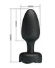 Load image into Gallery viewer, Pretty Love Varian Large Butt Plug w/Multi Color Bottom Light - Black
