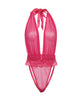 Ladda bilden i Galleri Viewer, Maylah Mesh &amp; Lace Halter Teddy - Pink S/M
