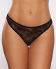 Φόρτωση εικόνας στο πρόγραμμα προβολής Gallery, Allure All Wrapped Up Lace Front Thong With Bow Black One Size
