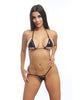 Carica l'immagine nel visualizzatore Galleria, Femme X Underboob Cutout Top And G String 2 Piece Set Black
