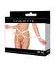 Load image into Gallery viewer, Satin Ribbon w/Elastic Harness &amp; Cuffs Set - White/Gold O/S
