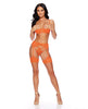 Lataa kuva gallerian katseluohjelmaan, Lace Open Cup Bralette And Thong 3Pc Set With Orange MD

