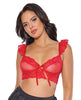 Load image into Gallery viewer, Scallop Stretch Lace Soft Cup Bralette - Red O/S
