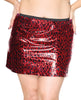 Załaduj obraz do przeglądarki galerii, Darque Metallic Wet Look Skirt - Red/Black 1X/2X
